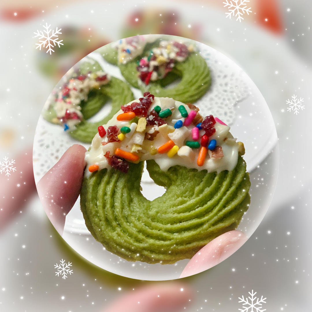【圣诞】花环小曲奇 Christmas Wreath