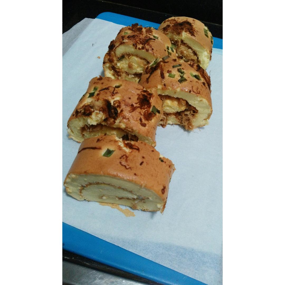 香葱肉松肥蛋糕卷～
