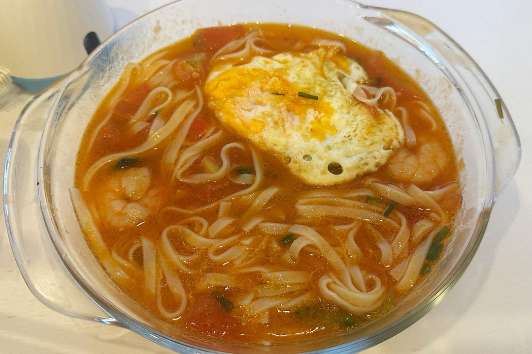 【宝宝辅食】番茄虾仁面