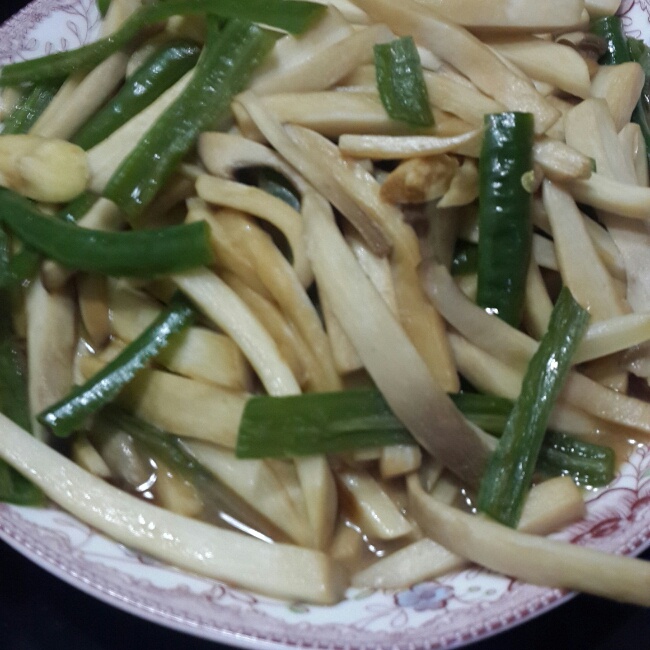 青椒炒杏鲍菇