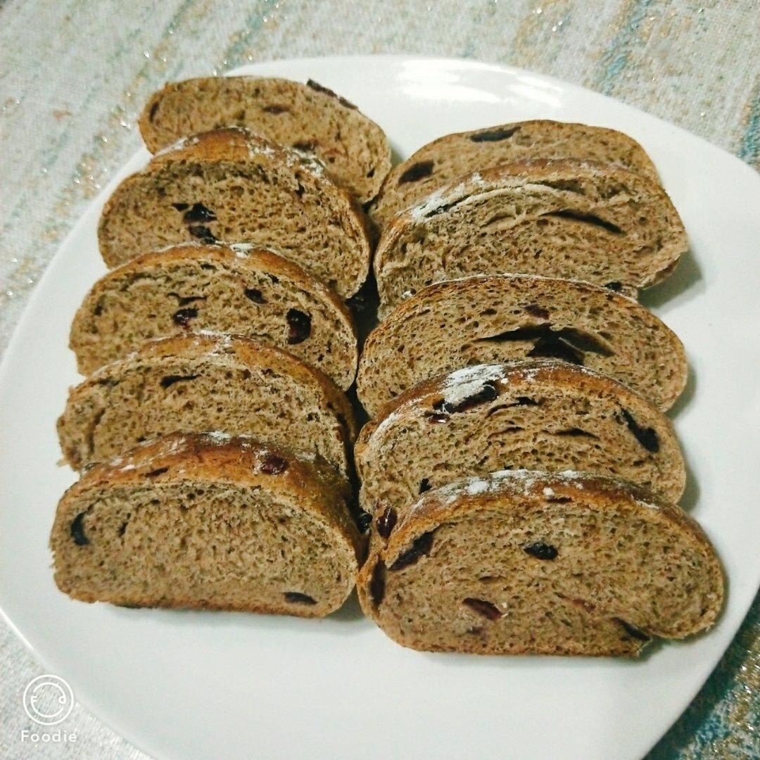 蔓越莓全麦黑糖面包