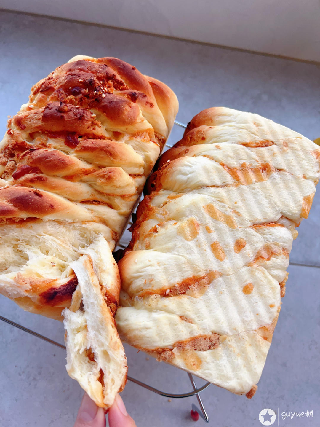 肉松香葱吐司（四种整形手法）