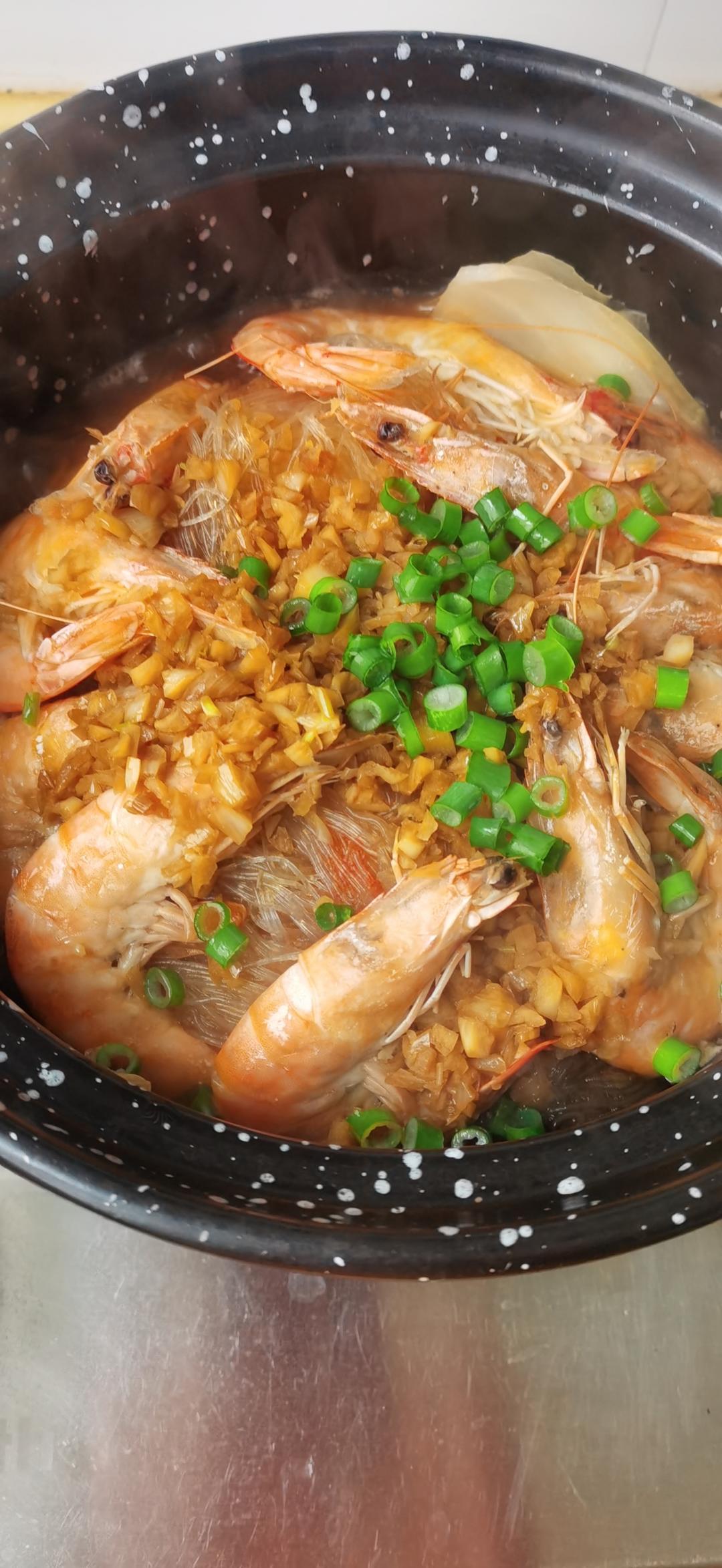 蒜蓉粉丝虾煲