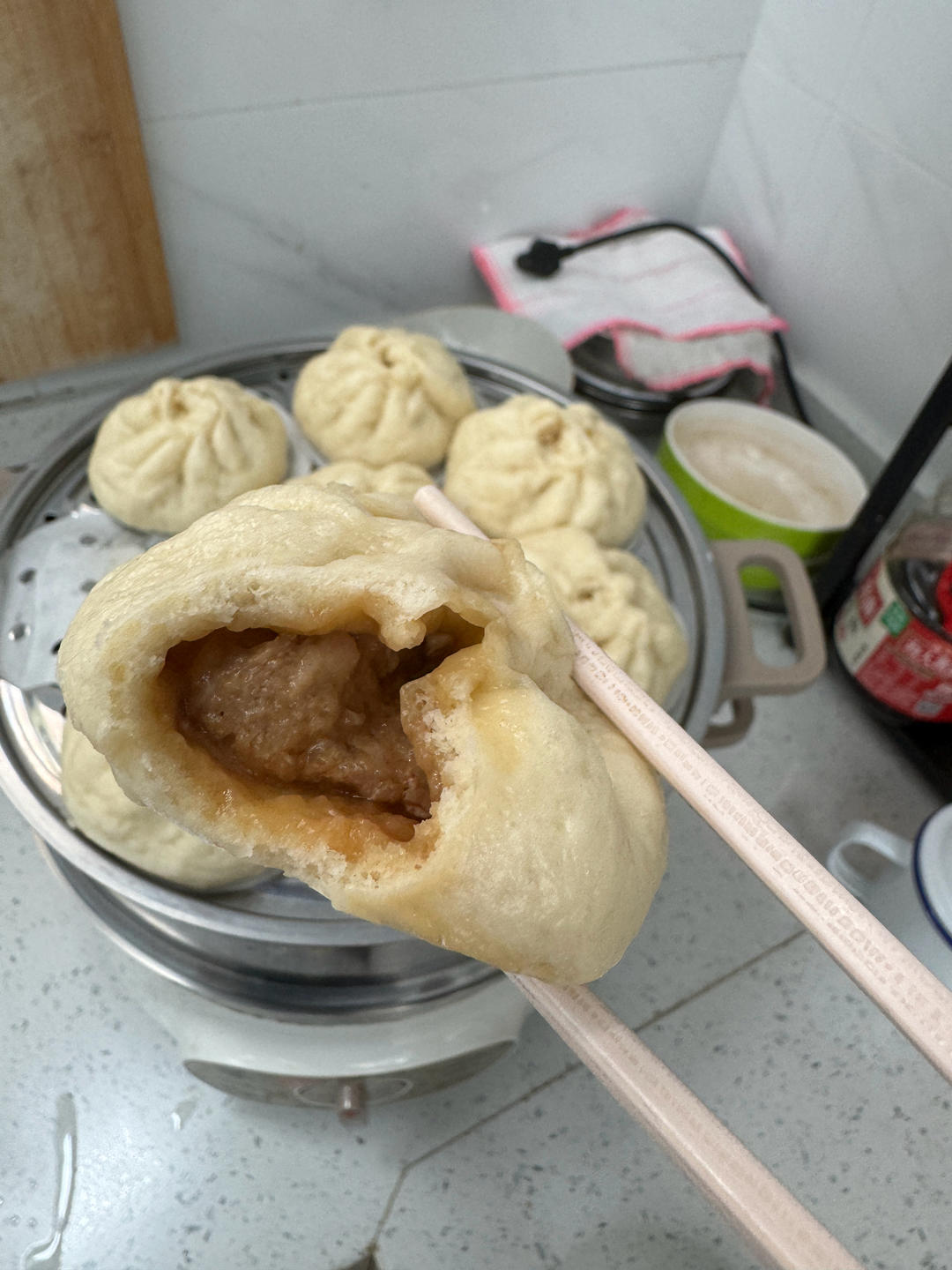 猪肉包子（附视频。一次性发酵。）
