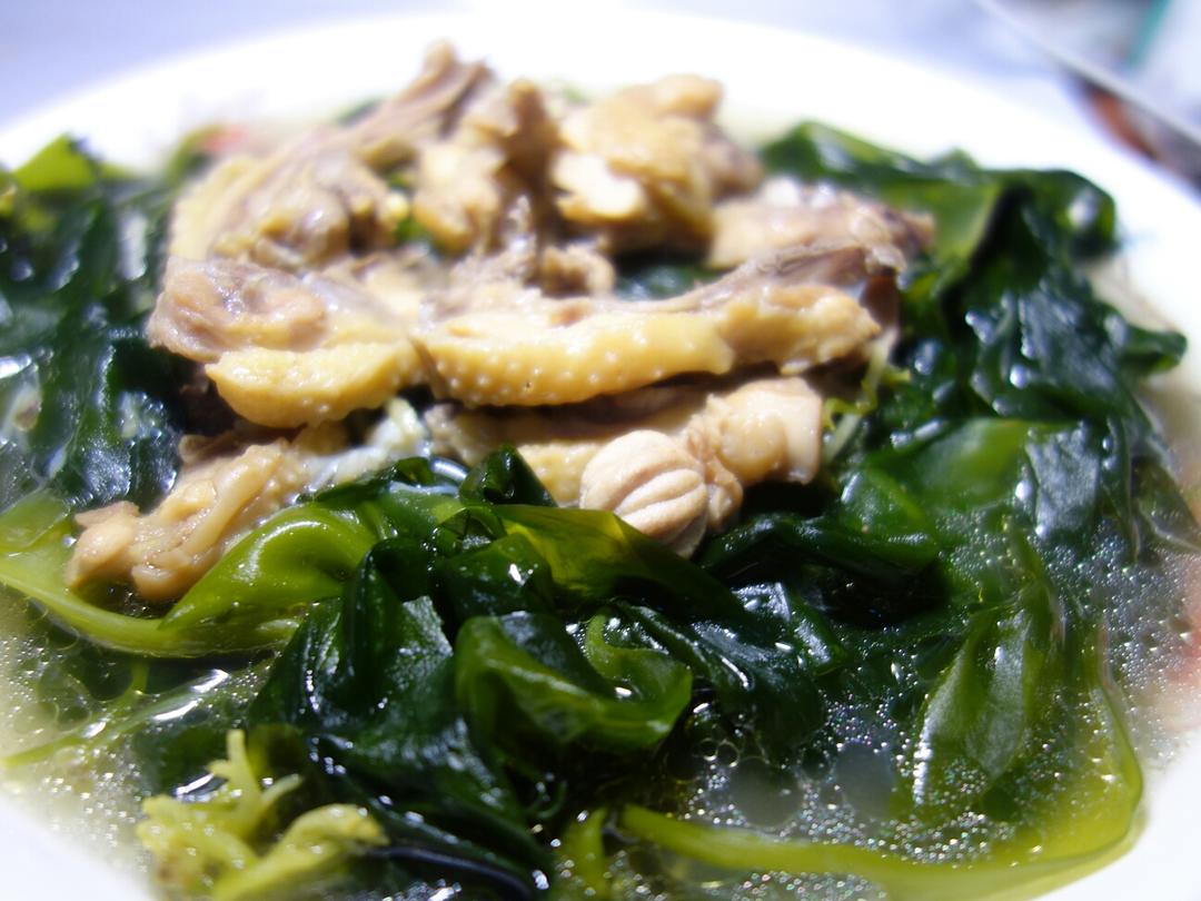 干贝鸡汤浸海带苗的做法