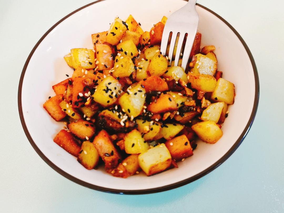 孜然土豆午餐肉