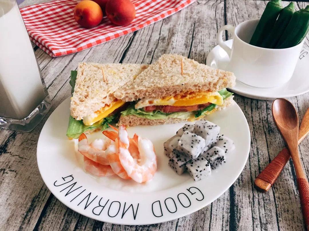 火腿芝士蛋三文治
