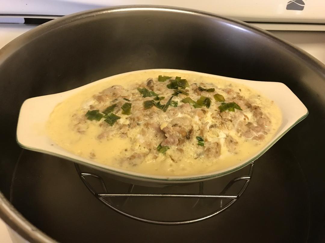 肉饼蒸蛋