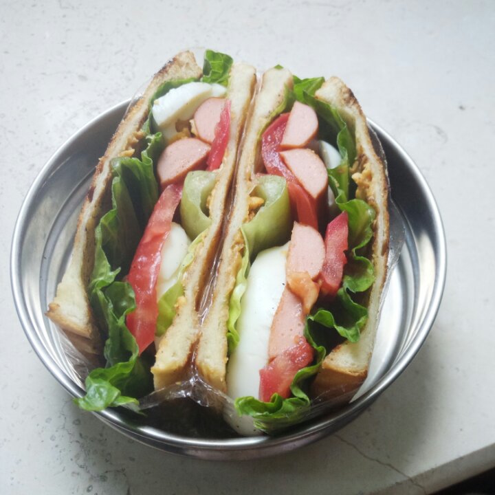 如何做超厚的沼三明治~详细tip！牛油果鸡蛋午餐肉三明治~