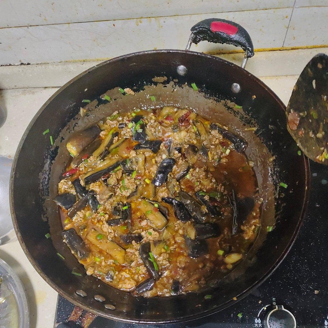 红烧肉沫茄子