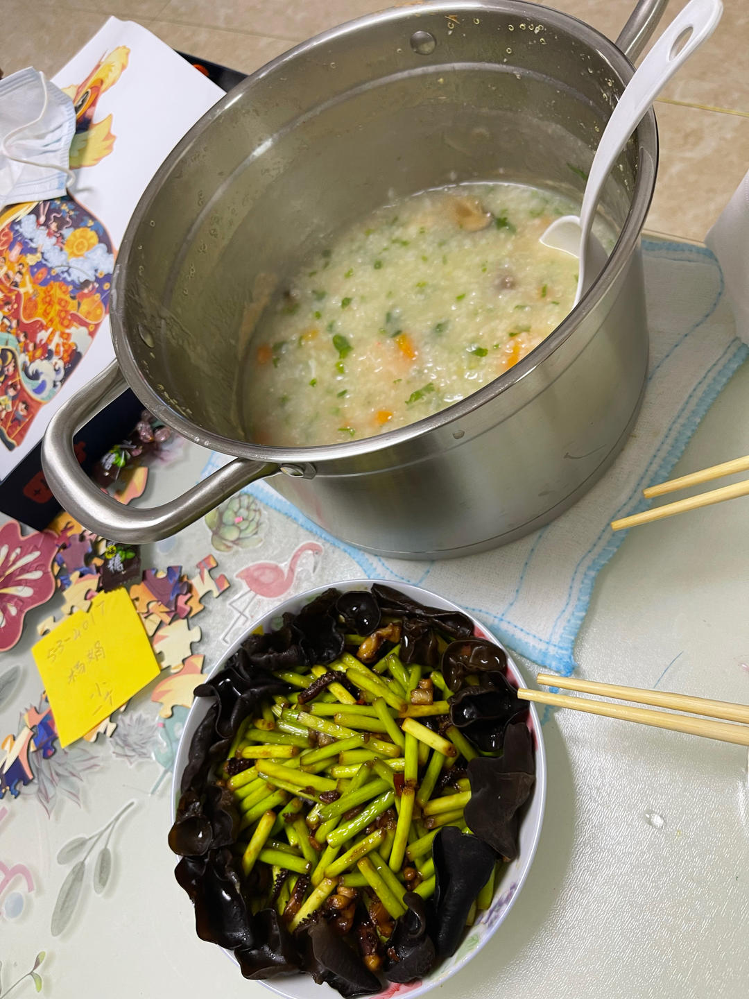 八爪鱼炒蒜苔~营养好吃