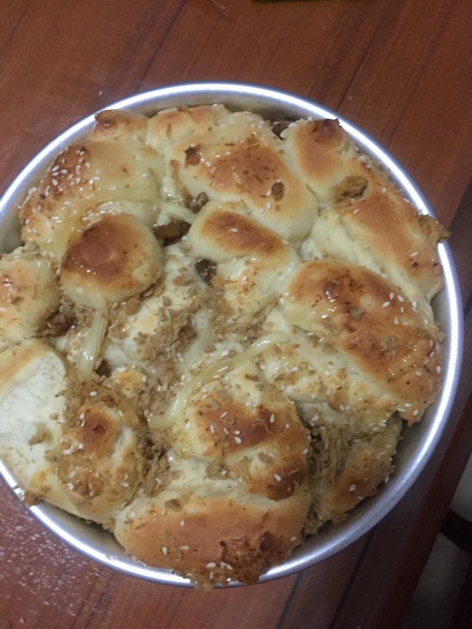 肉松手撕面包—超软会爆浆的面包哟