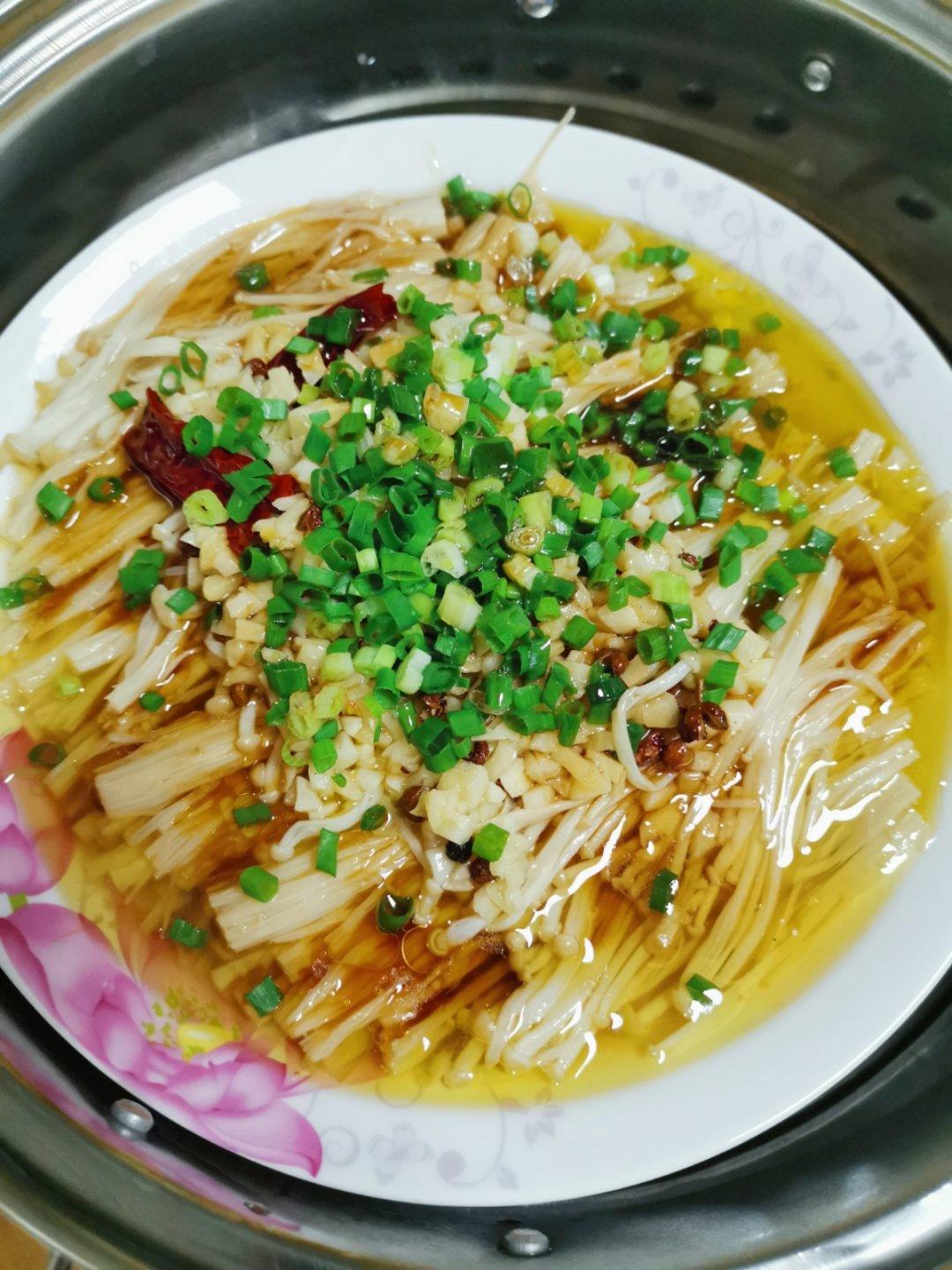 蒜蓉蒸金针菇