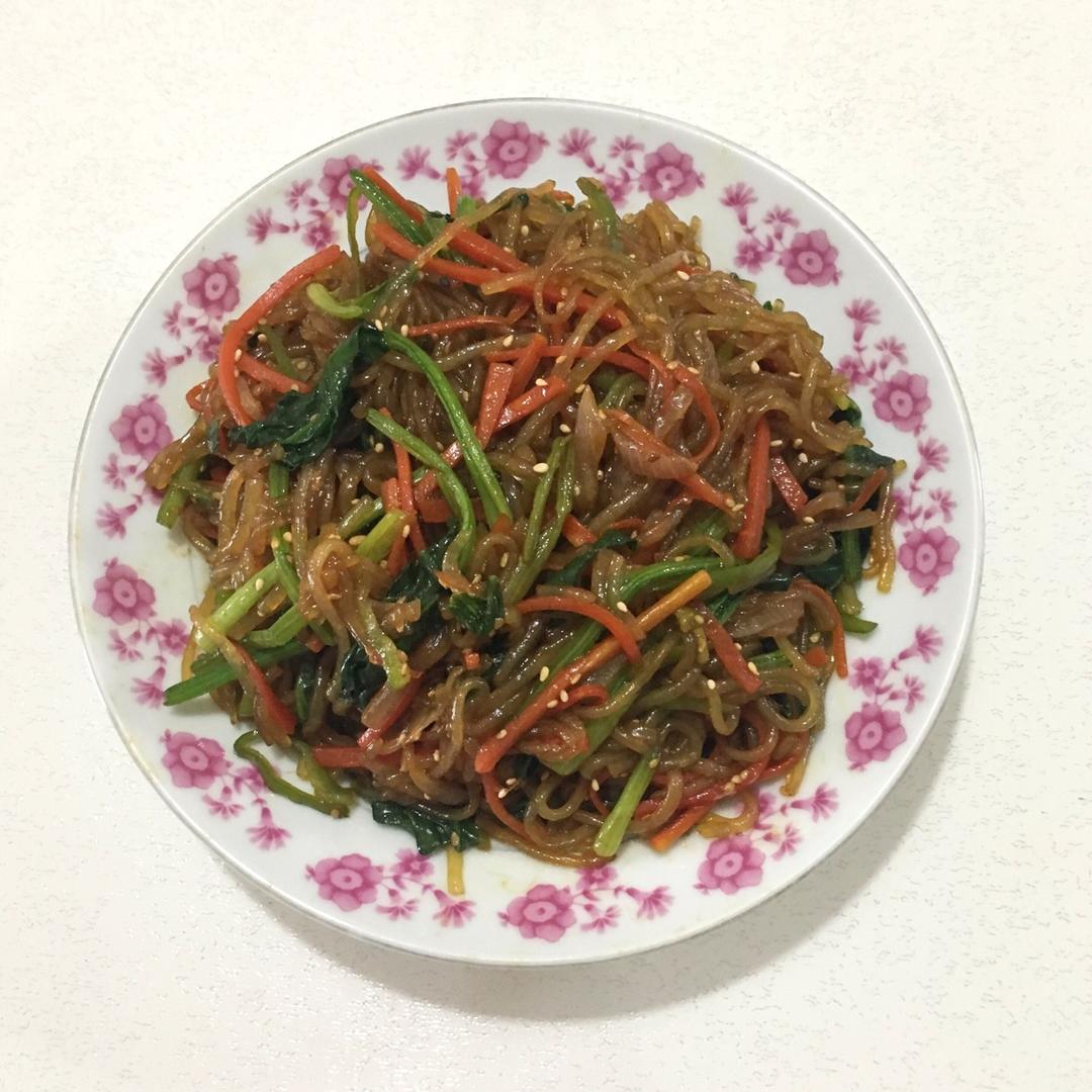 韩式粉丝炒杂菜 Korean Style Glass Noodles with Vegetables