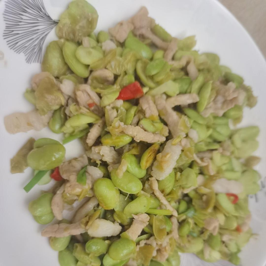 毛豆炒肉