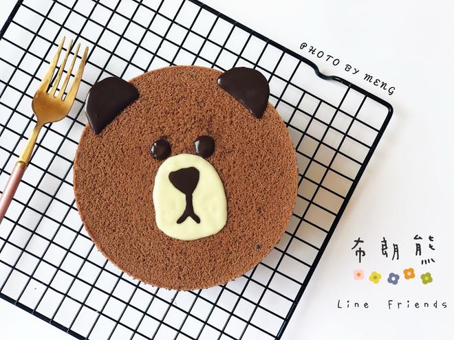 超萌布朗熊🧸 6寸巧克力戚风蛋糕的做法