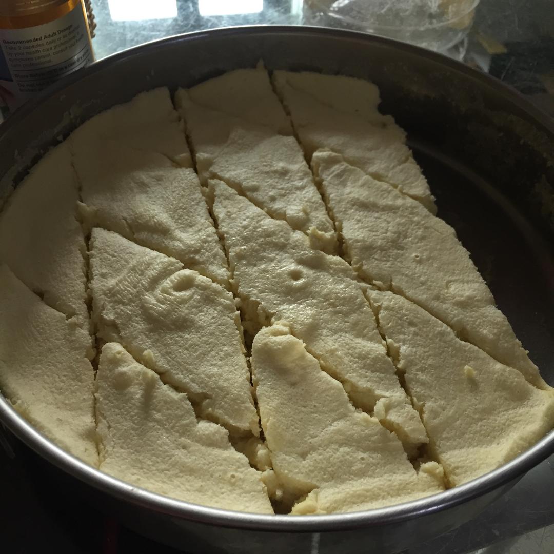 零失败戚风蒸蛋糕（8寸）可做蛋糕胚（另附红丝绒蒸蛋糕做法）