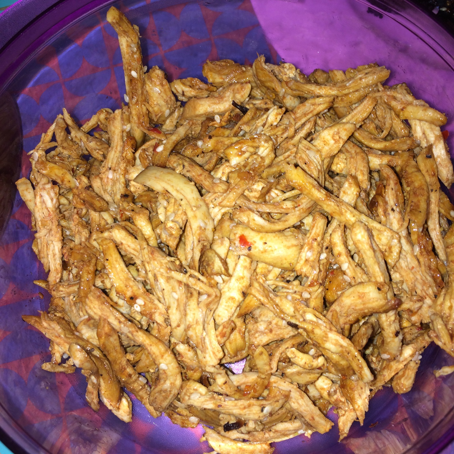 微波炉版烤鸡胸肉丝