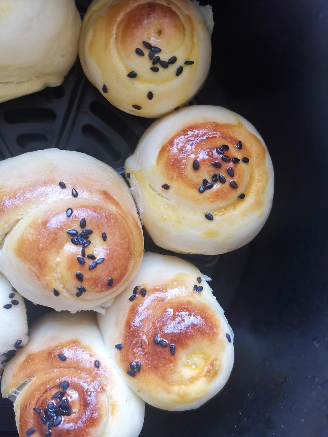 蜂蜜脆底小面包(一次发酵)