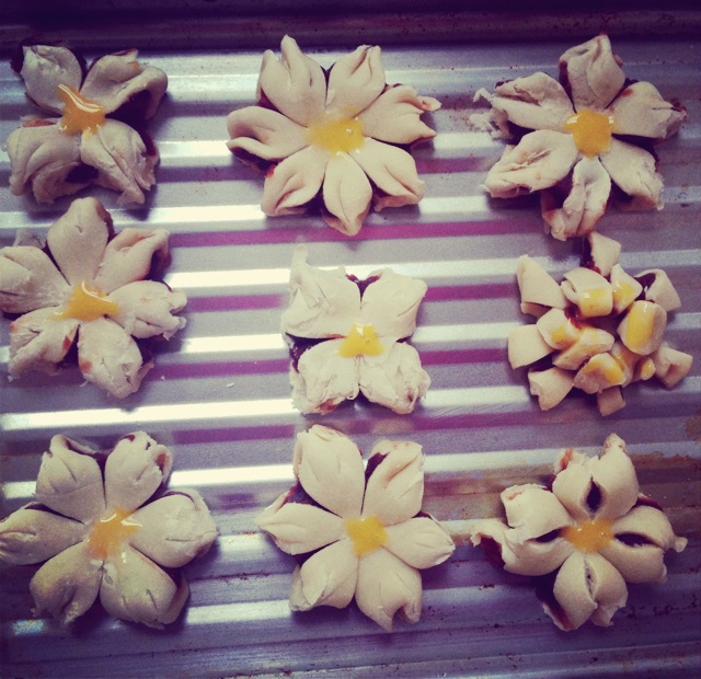 葵花豆沙酥——烤箱里绽放的花朵