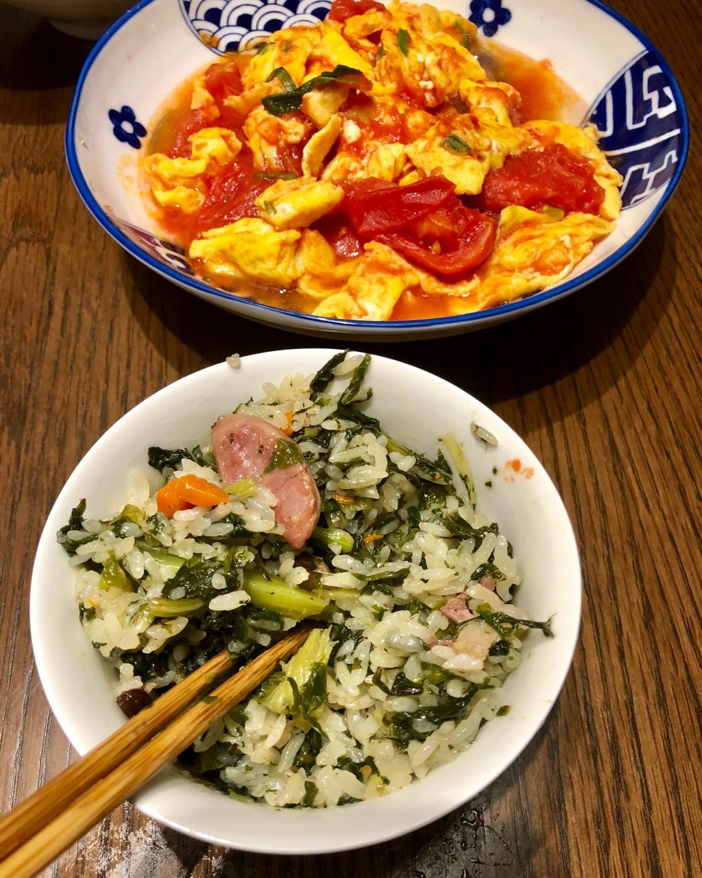 莴笋叶咸肉菜饭