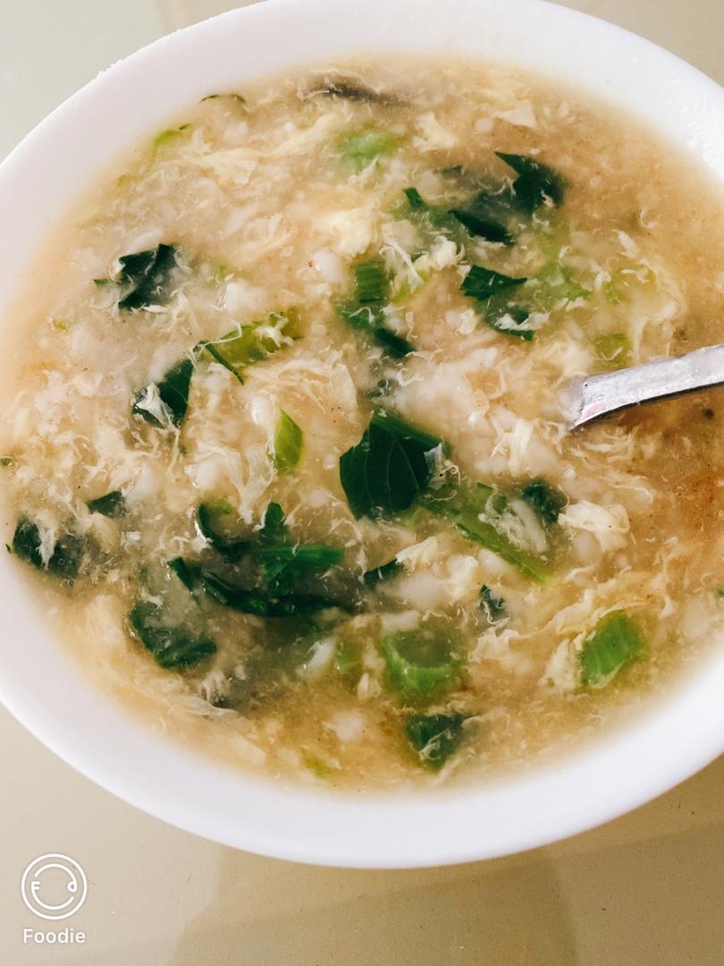 菠菜鸡蛋疙瘩汤