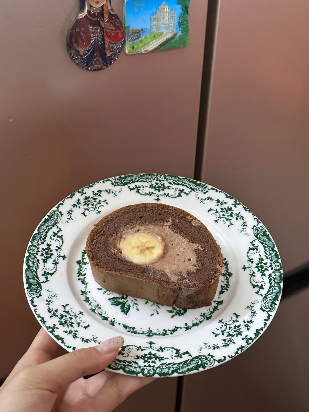 焦糖香蕉巧克力蛋糕卷