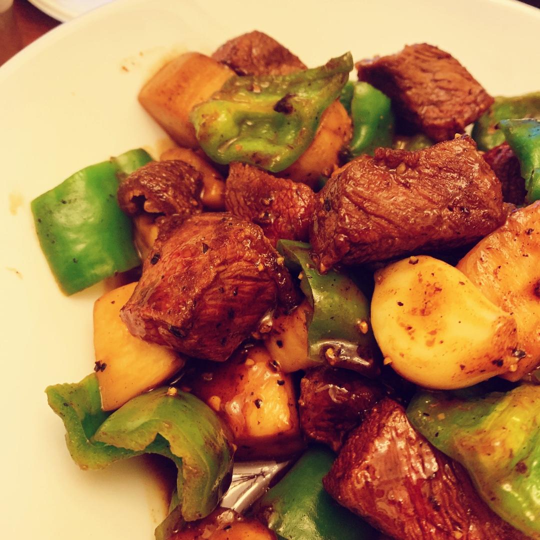 黑椒杏鲍菇牛肉粒