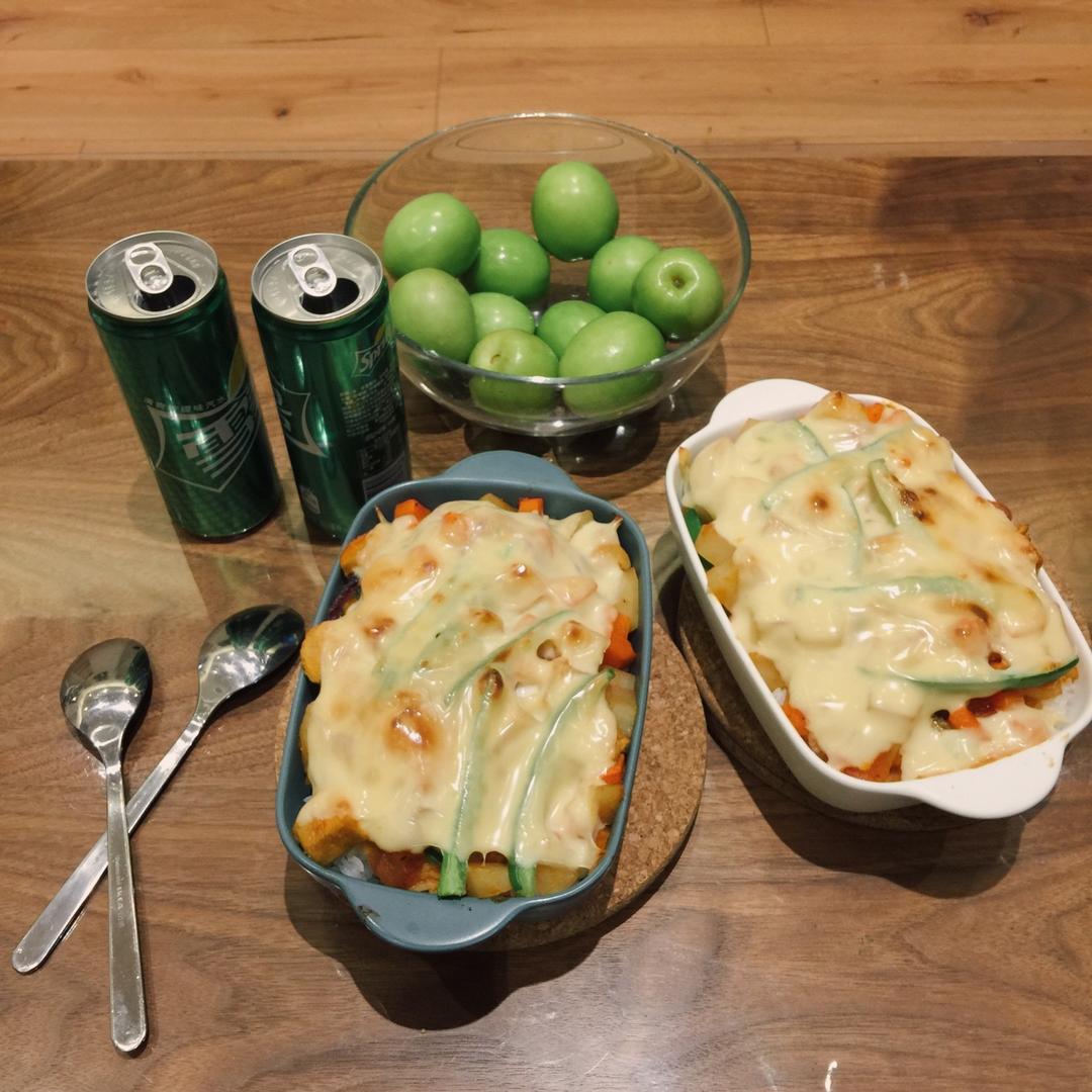 番茄鸡肉浓情焗饭【两人份】