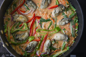 海味满满牡蛎时蔬泡菜饼的做法 步骤9