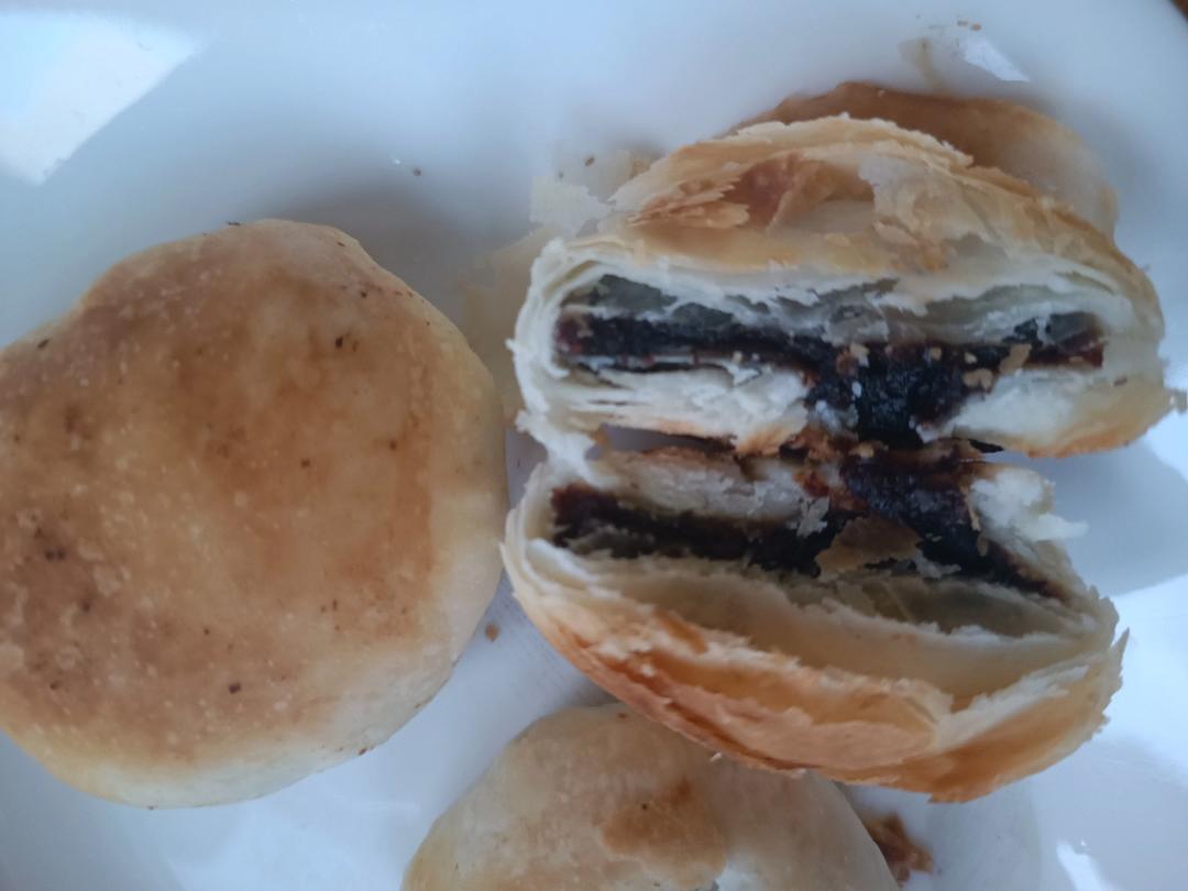 不用揉皮也能做出酥掉渣的绿豆酥饼