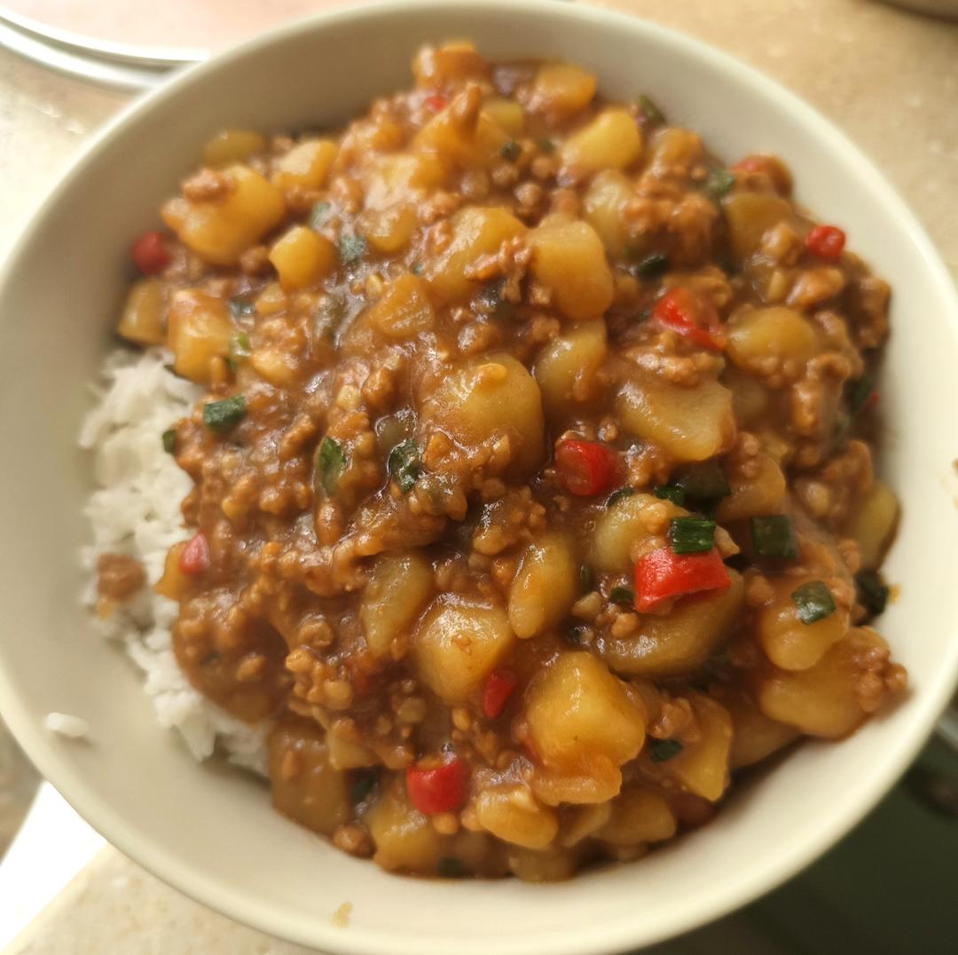 ㊙️香菇土豆肉沫拌饭❗️比外卖还好吃