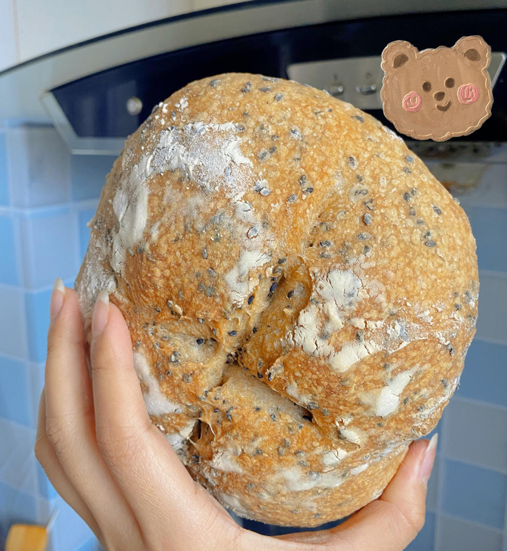 免揉💯无糖无油全麦欧包㊙️健康主食 越吃越香