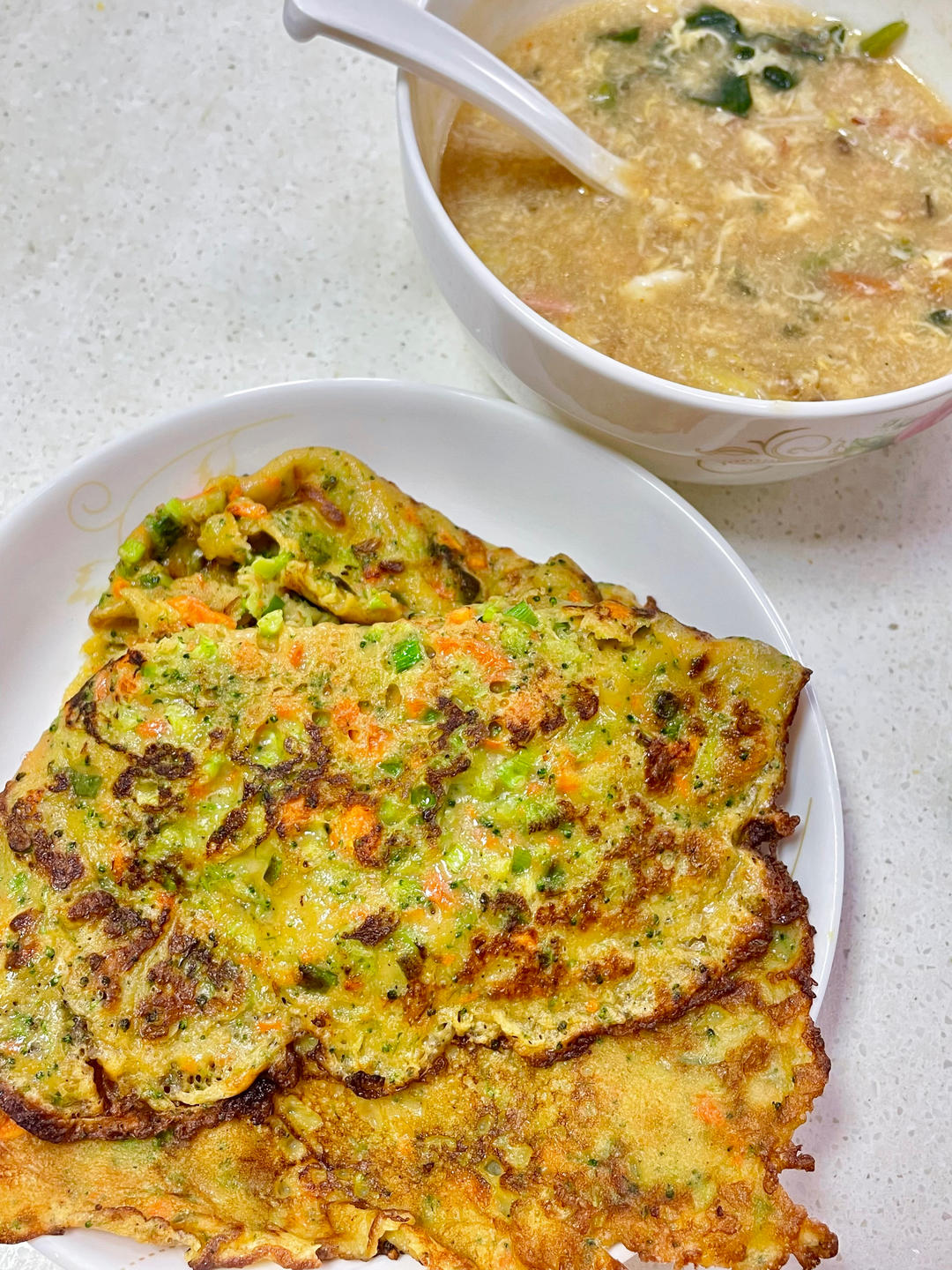 简单快手蔬菜鸡蛋煎饼