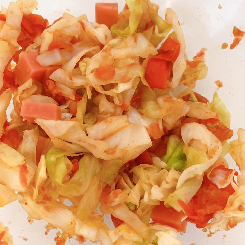 【快手菜】微波炉圆白菜