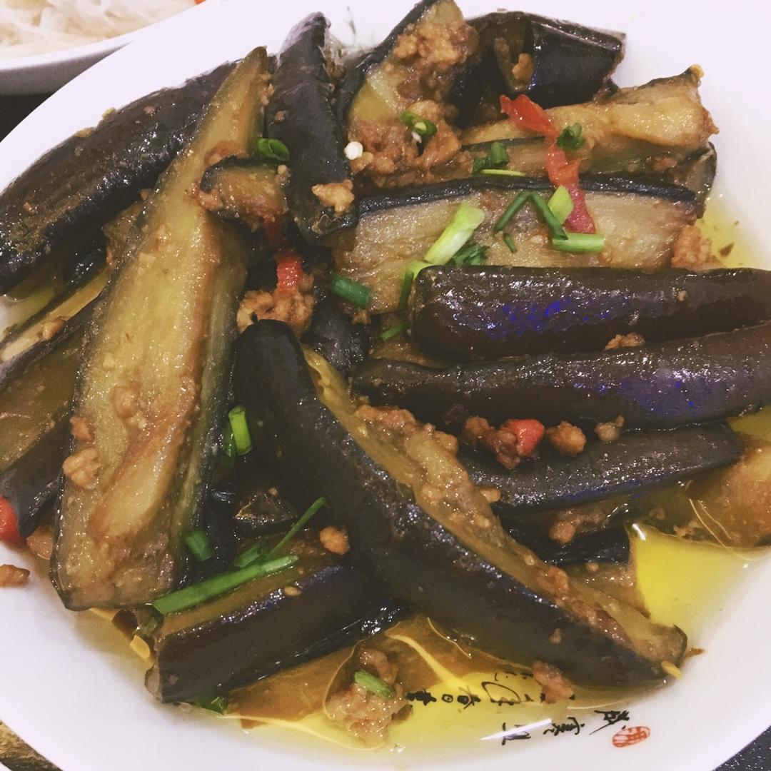 红烧肉沫茄子