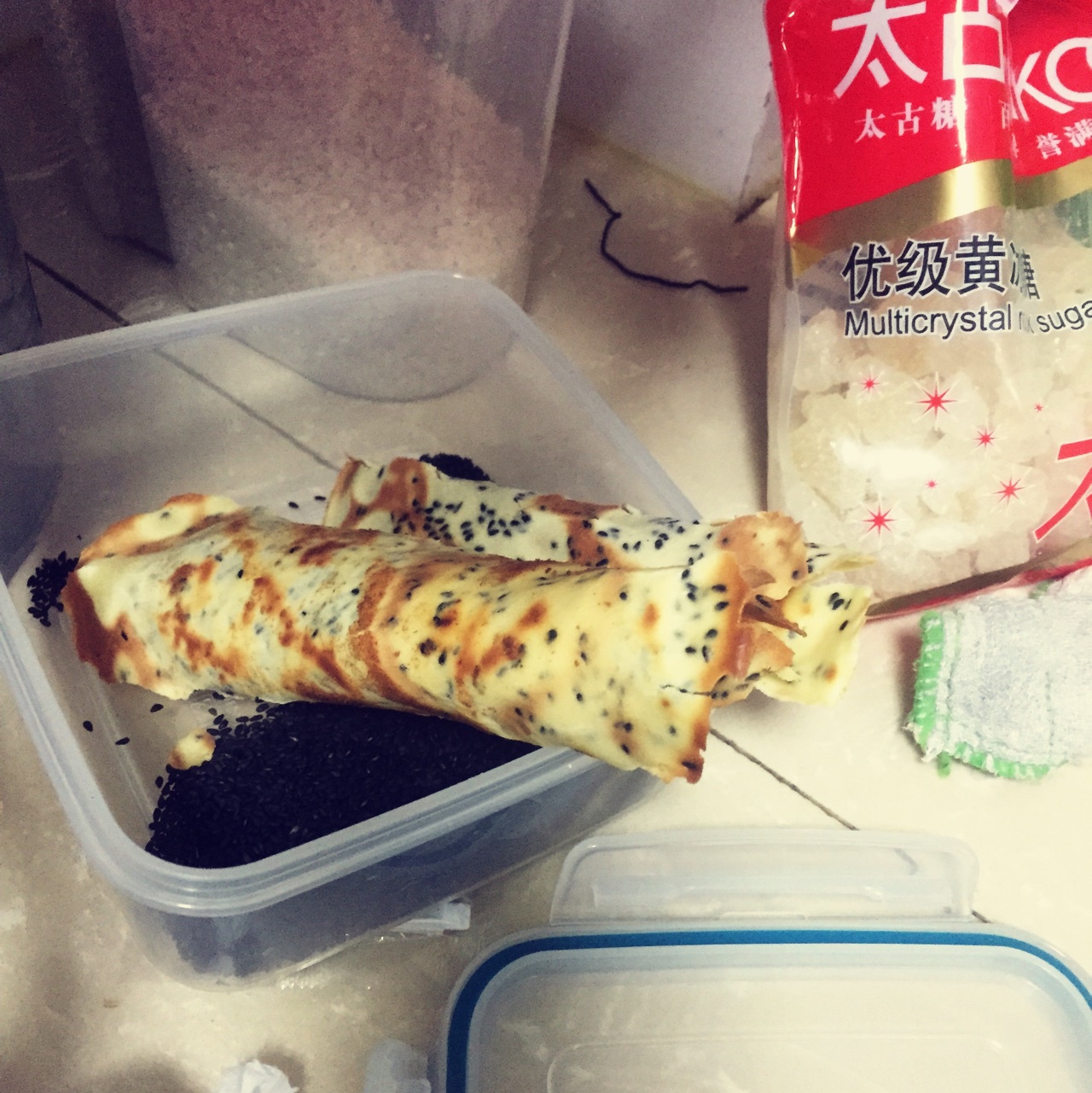 平底锅脆皮蛋卷