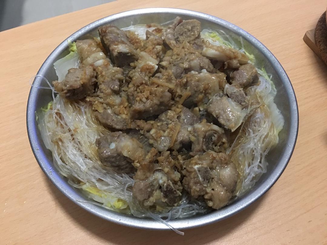 白菜粉丝蒸排骨（豆豉蒜蓉味）