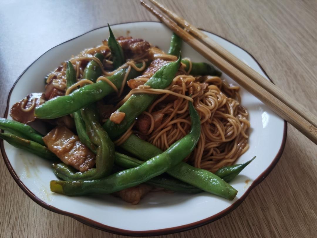 地道老北京扁豆焖面 豆角焖面 太好吃小心吃撑哦