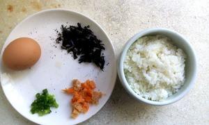 低卡紫菜蛋炒饭的做法 步骤1
