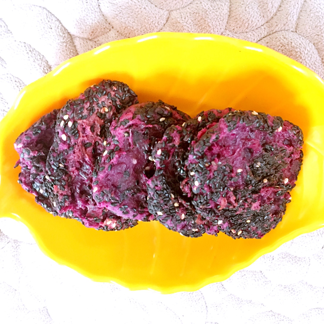 紫薯芝香糯米饼