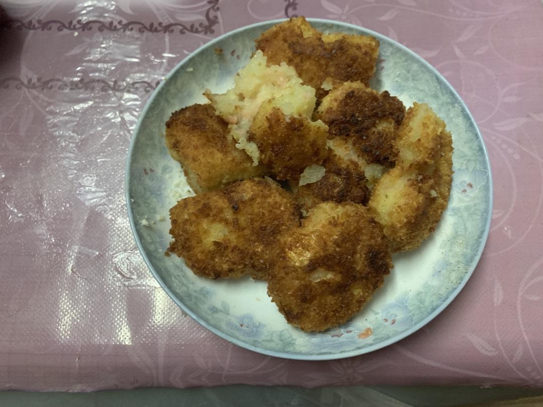 爆浆芝士可乐饼