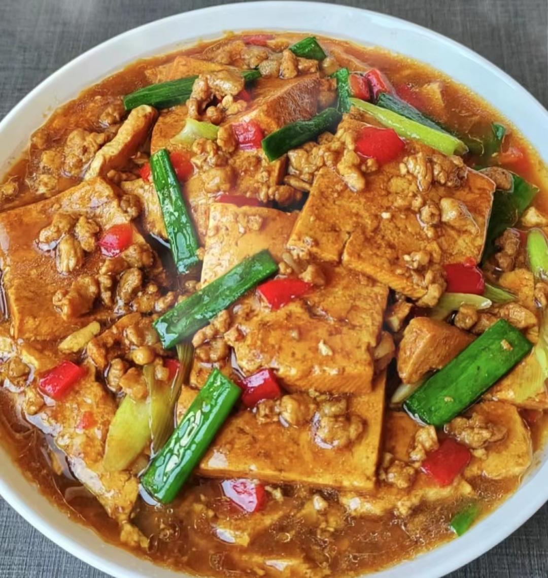 肉末韭菜烧豆腐