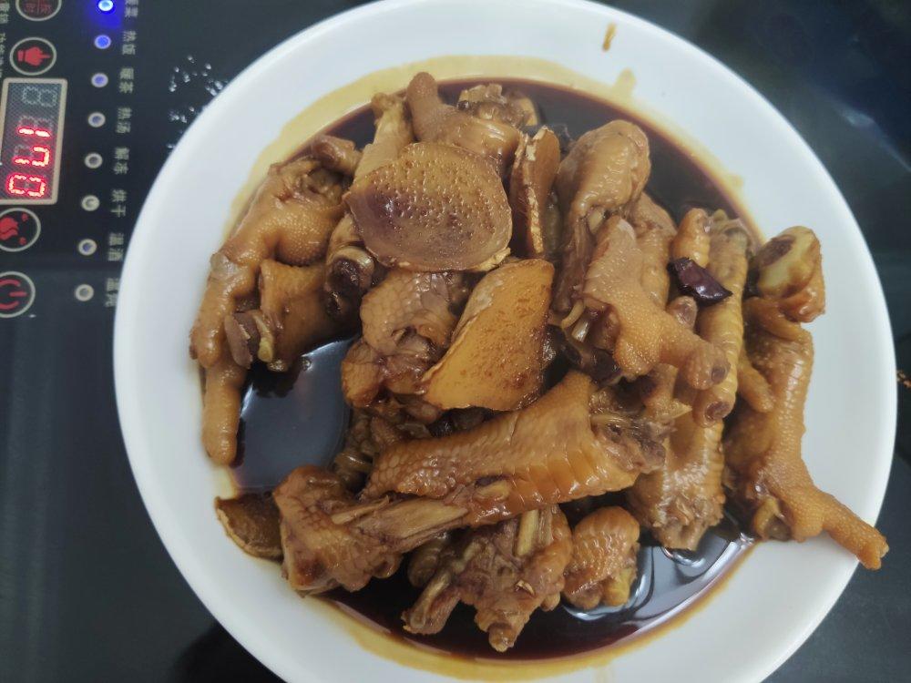 电饭锅脱骨红烧鸡爪