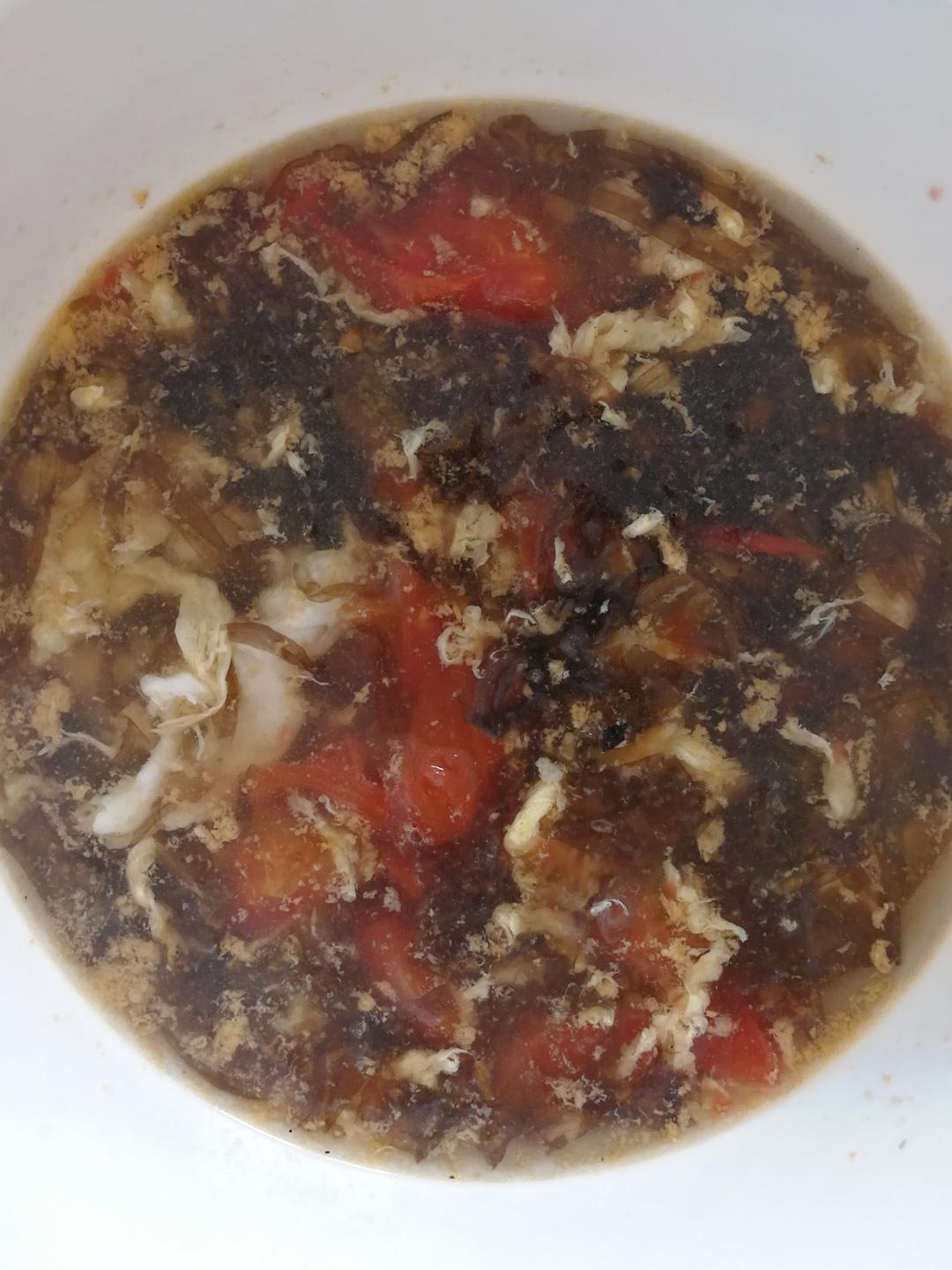 番茄紫菜蛋花汤