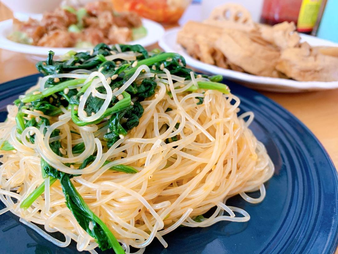 菠菜拌粉丝