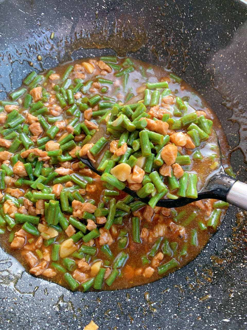 单身食谱～豆角拌面
