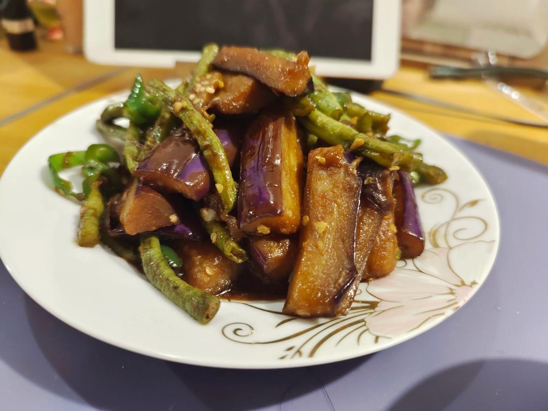 茄子烧豆角