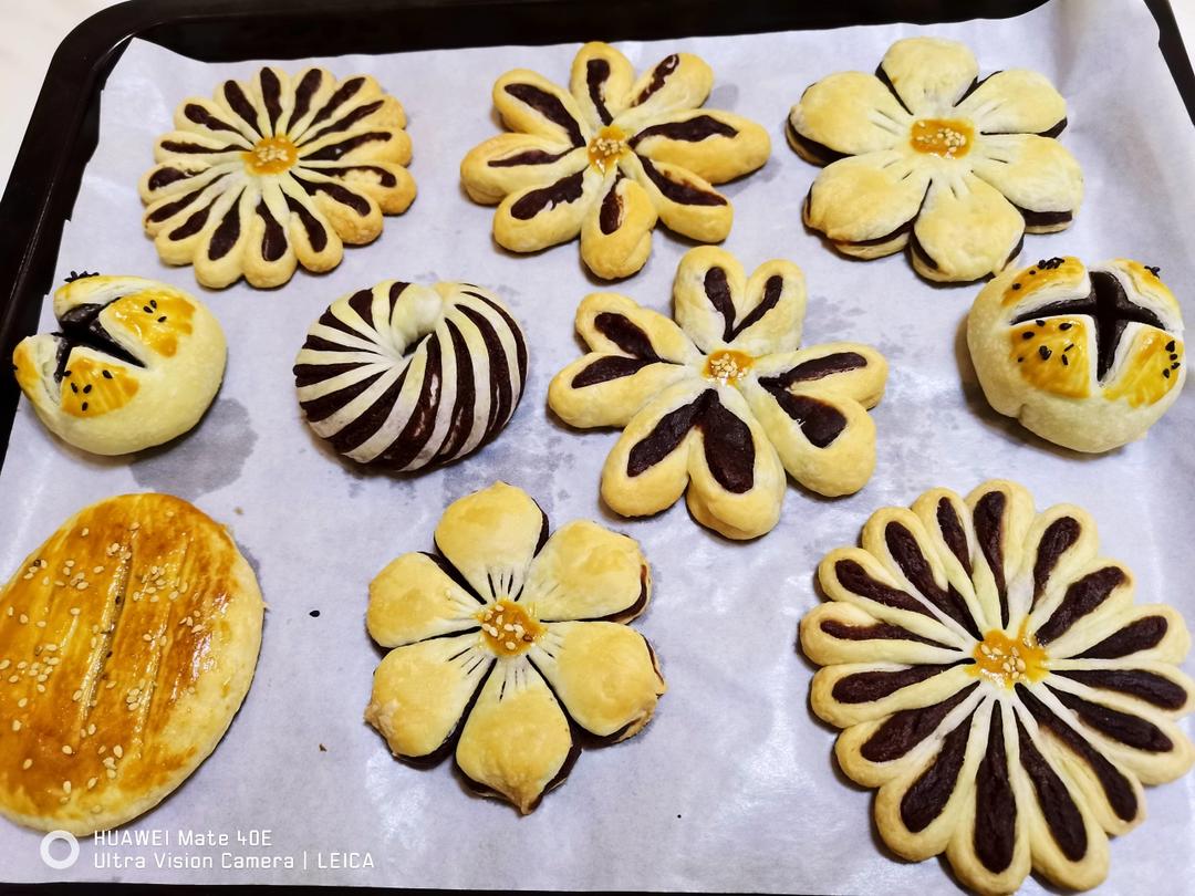 【巨详细】菊花酥、桃花酥、紫荆花酥、四叶草酥❀原来你是这样的中式酥皮