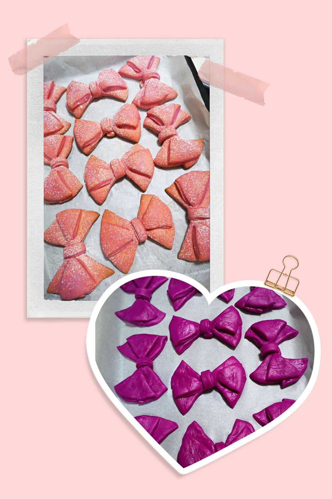 火龙果蝴蝶结面包（一次发酵）